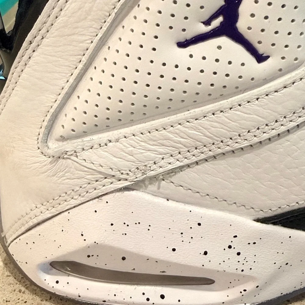 Jordan B'Loyal White and Purple Sneakers - Picture 10 of 16